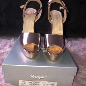 Rose gold heels